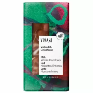 Czekolada Mleczna z Całymi Orzechami Laskowymi Bio 100 g - Vivani