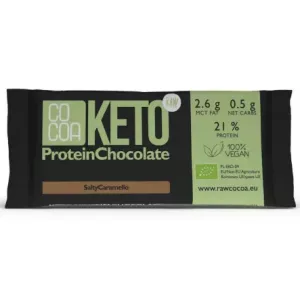 Czekolada Keto z Proteiną Słony Karmel Bio 40 g - Cocoa