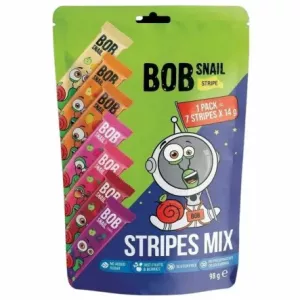 Przekąski Stripe Mix Bez Dodatku Cukru 98 g (7x 14 g) - Bos Snail