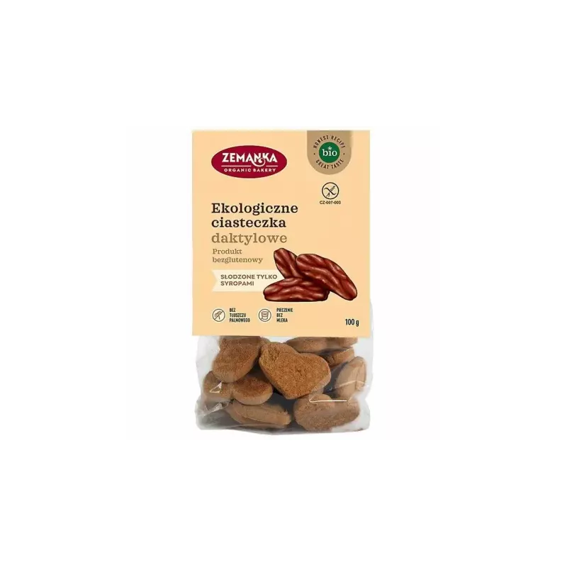 Ciasteczka Daktylowe Bezglutenowe Bio 100 g - Zemanka