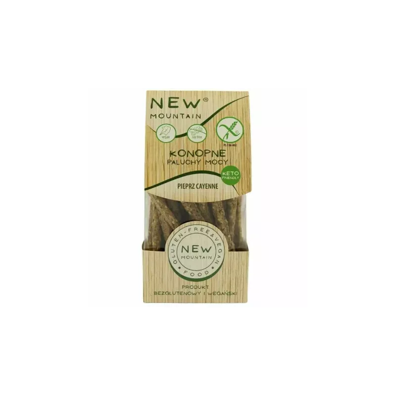 Paluchy Mocy Konopne z Pieprzem Cayenne Bezglutenowe 200 g - New Mountain