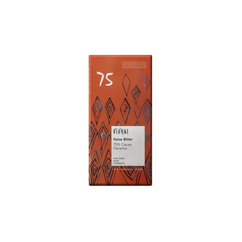 Czekolada Gorzka 75% Kakao Bio 80 g - Vivani