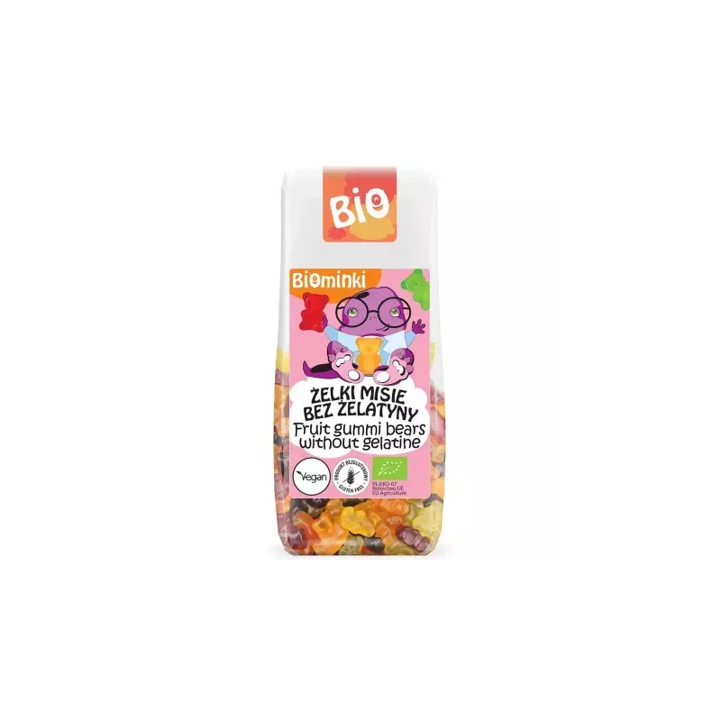 Żelki Misie Bez Żelatyny Bezglutenowe Bio 100 g - Biominki