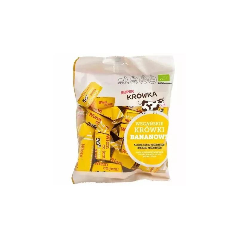 Krówki Wegańskie Bananowe BIO 150 g - Super Krówka