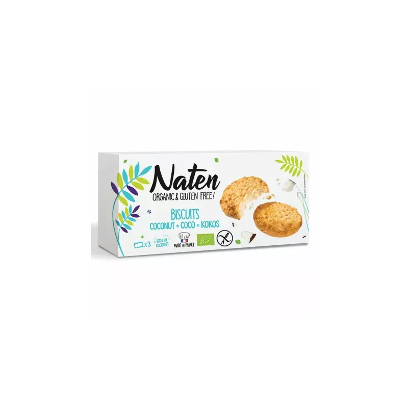 Ciastka Kokosowe Bezglutenowe Bio 150 g - Naten