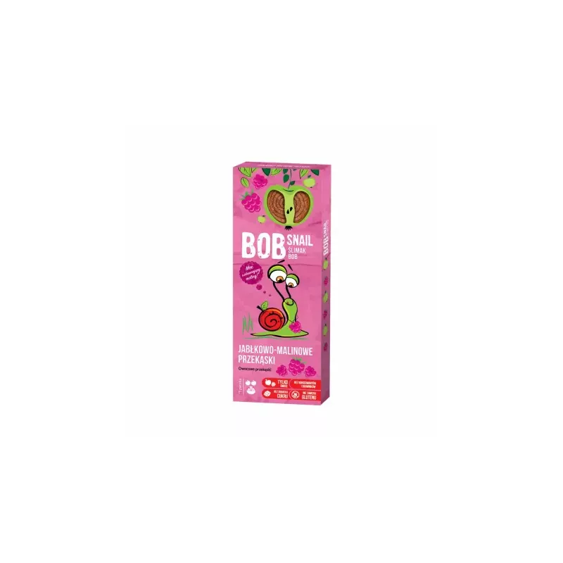 Przekąska Jabłkowo - Malinowa z Owoców Bez Dodatku Cukru 30 g - Bob Snail