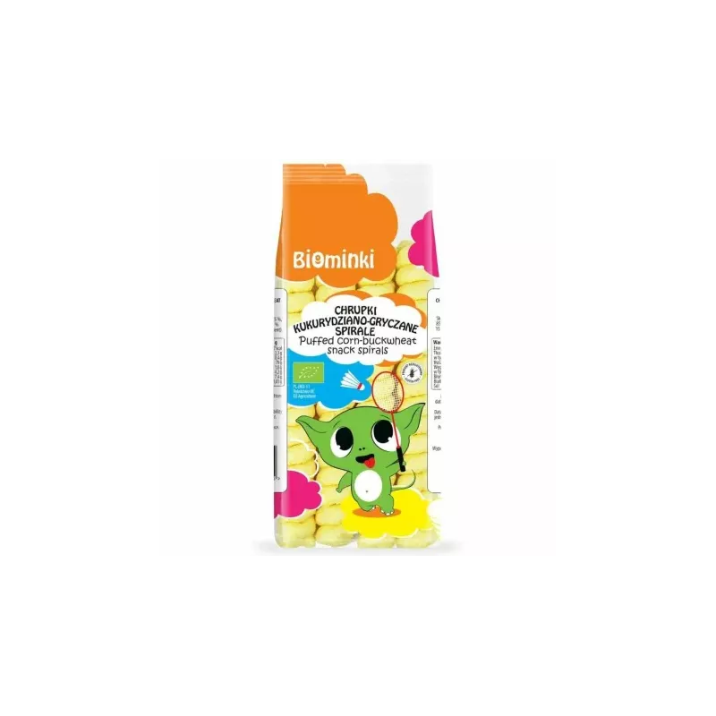 Chrupki Kukurydziano-Gryczane Spirale Bezglutenowe Bio 60 g - Biominki