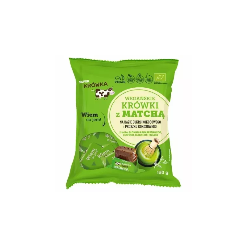 Krówki Wegańskie z Matchą Bio 150 g - Super Krówka