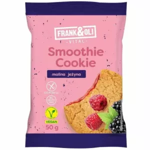 Ciastko Owsiane z Nadzieniem z Malin i Jeżyn Bezglutenowe Bez Dodatku Cukru 50 g - Frank i Oli