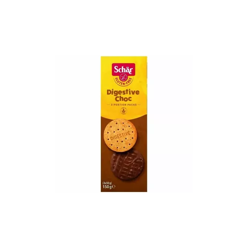 Ciastka w Czekoladzie Bezglutenowe Digestive Choc 150 g - Schar