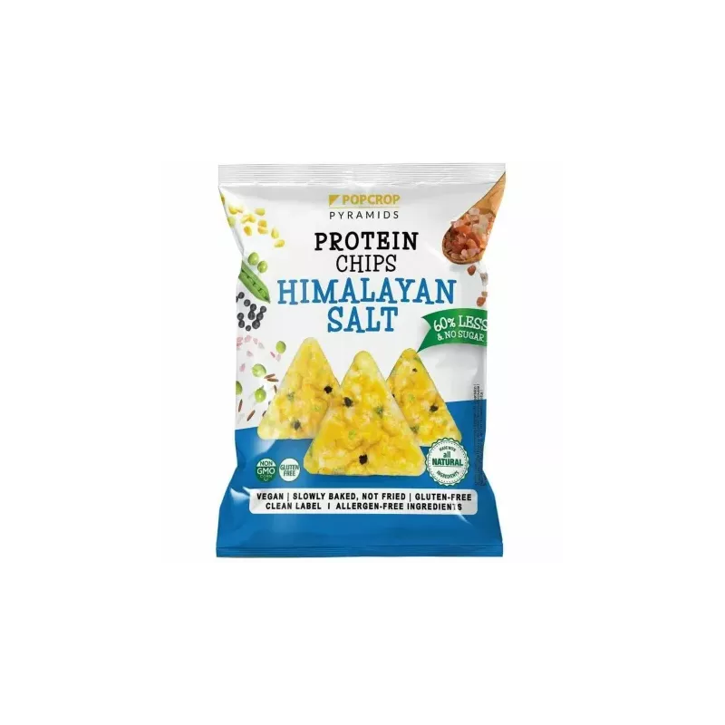 Chrupki Piramidki Proteinowe z Solą Himalajską Bezglutenowe 60 g - Popcrop
