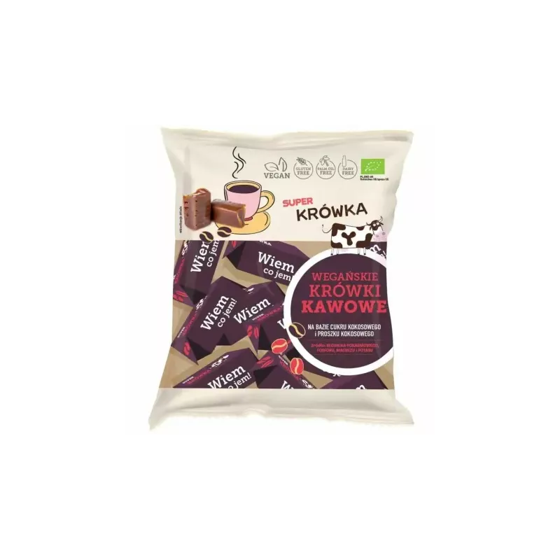 Krówki Wegańskie Kawowe BIO 150 g - Super Krówka