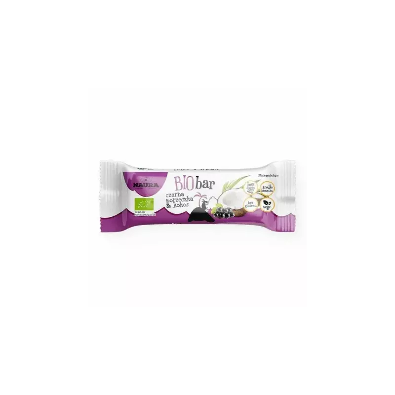 Baton Daktyle plus Czarna Porzeczka i Kokos BIO 35 g - Naura