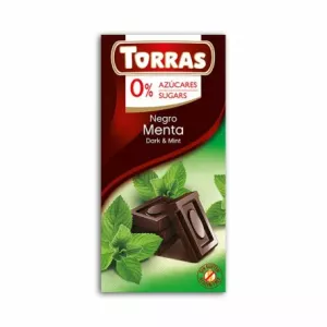 Czekolada Gorzka z Miętą Bez Dodatku Cukru 75 g Torras