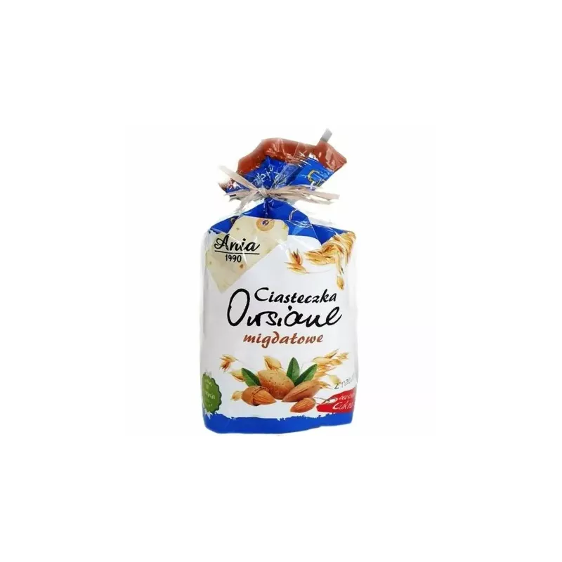 Ciasteczka Owsiane Migdałowe Bez Dodatku Cukru 150 g - ANIA