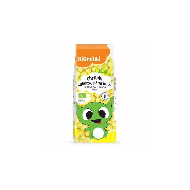 Chrupki Kukurydziane Kulki Bezglutenowe Bio 60 g - Biominki