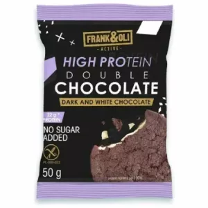 Ciastko Proteinowe Podwójna Czekolada Bez Dodatku Cukru Bezglutenowe 50 g - Frank and Oli