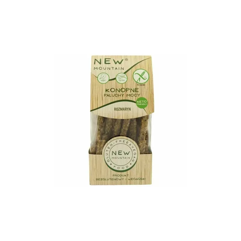 Paluchy Mocy Konopne z Rozmarynem Bezglutenowe 200 g - New Mountain
