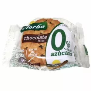 Ciastka z Kawałkami Czekolady Bez Dodatku Cukru 45 g - Florbu