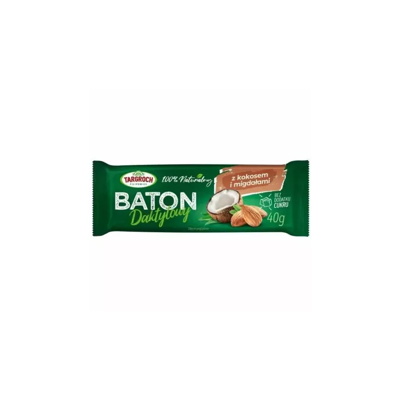 Baton Daktylowy Kokos i Migdały 40 g - Targroch
