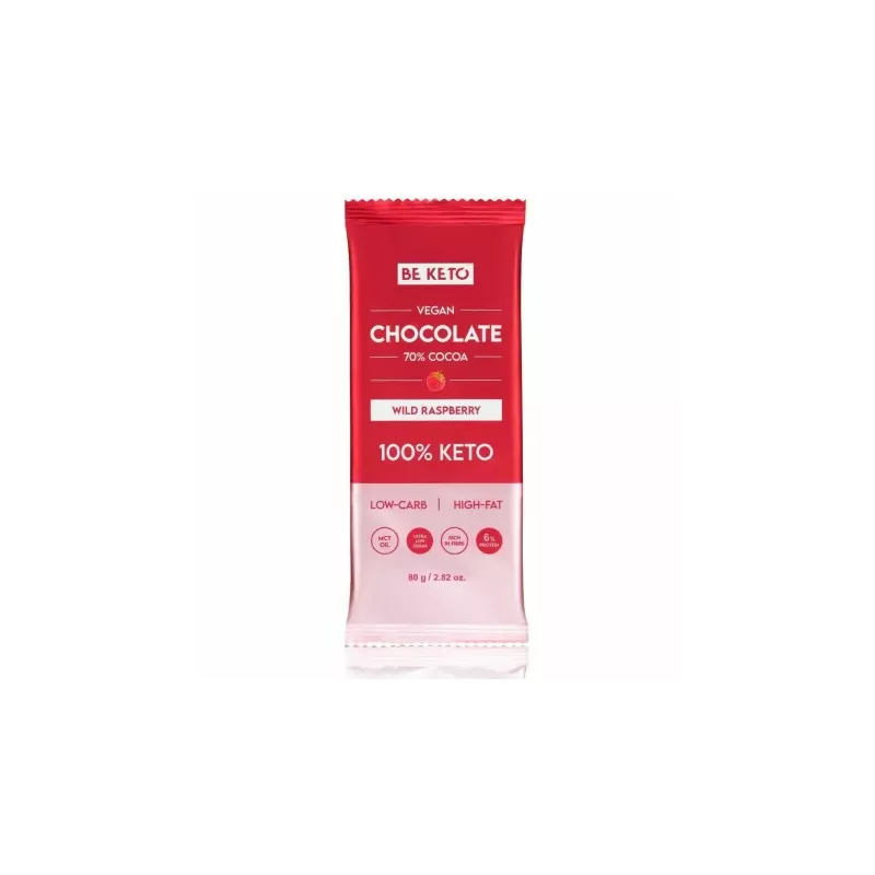 Keto Czekolada z Olejem MCT Dzika Malina 80 g - Beketo