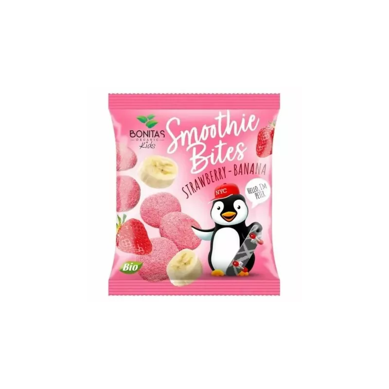 Przekąska Smoothie Bites Truskawka, Banan, Jogurt BIO 10 g - Bonitas