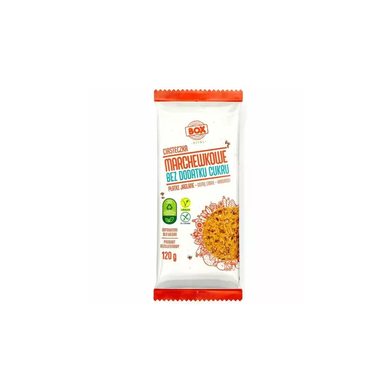 Ciastka Jaglano - Marchewkowe Bezglutenowe Bez Dodatku Cukru 120 g - Frank i Oli