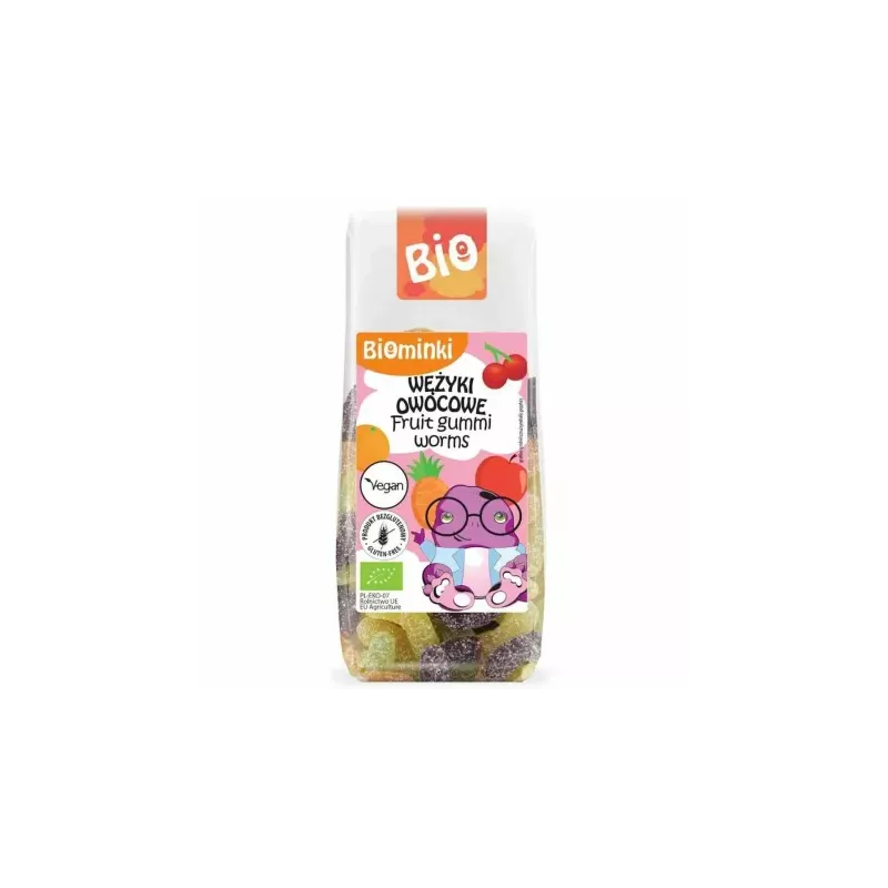 Wężyki Bez Żelatyny Bezglutenowe Bio 100 g - Biominki