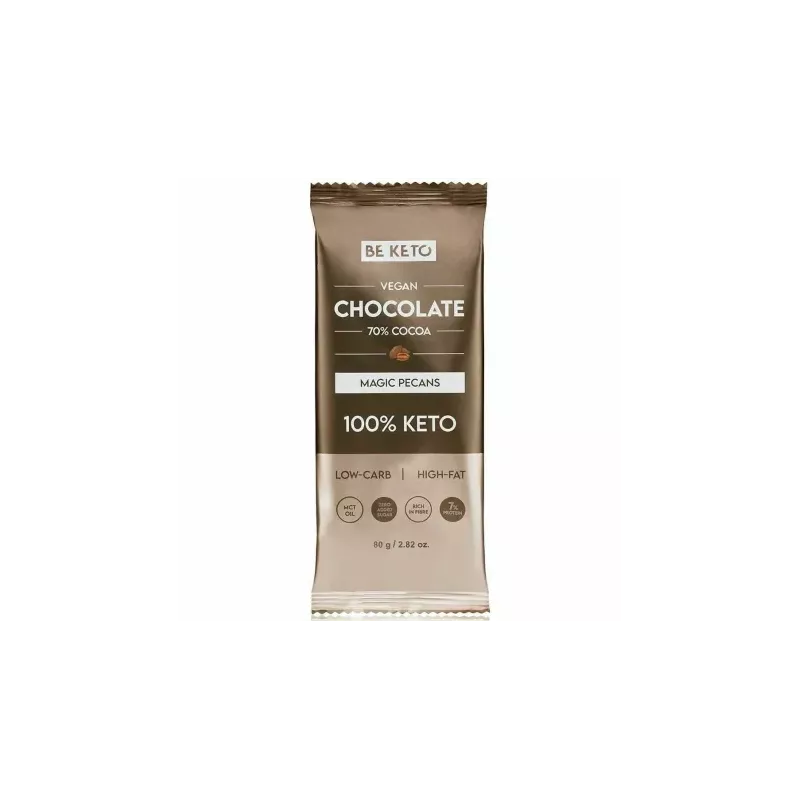 Keto Czekolada z Orzechami Pekan+ MCT 80 g - Beketo