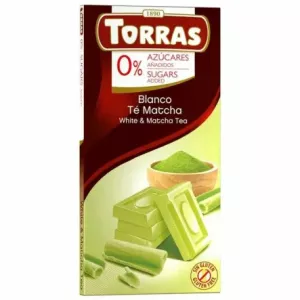 Czekolada Biała and Herbata Matcha Bez Dodatku Cukru 75 g - Torras