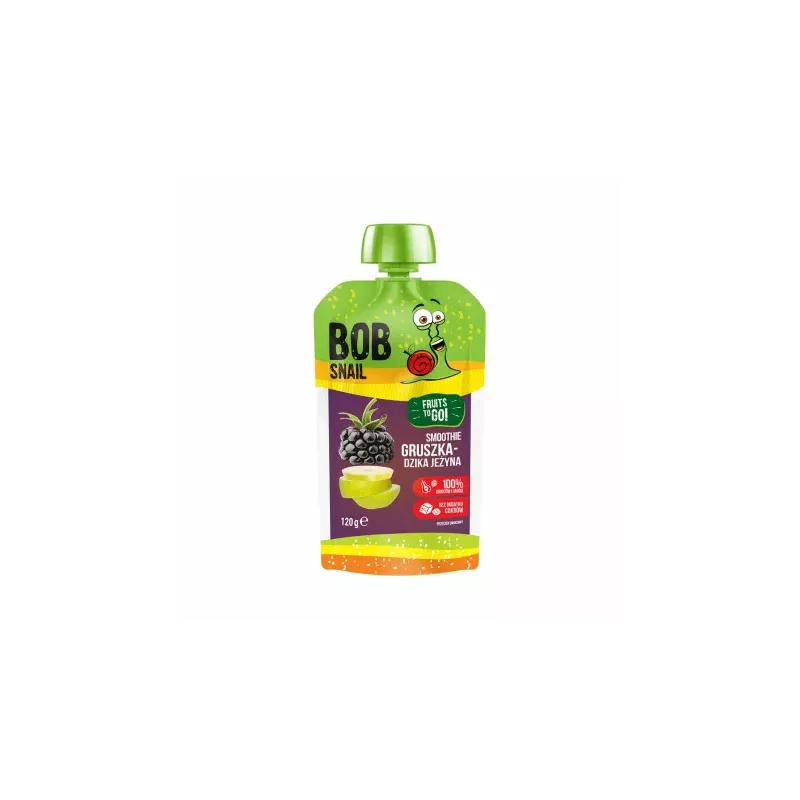 Smoothie Gruszkowo - Jeżynowe Bez Dodatku Cukru 120 ml - Bob Snail