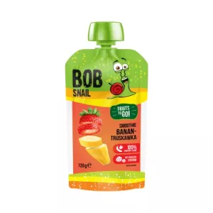 Smoothie Bananowo-Truskawkowe Bez Dodatku Cukru 120 ml - Bob Snail