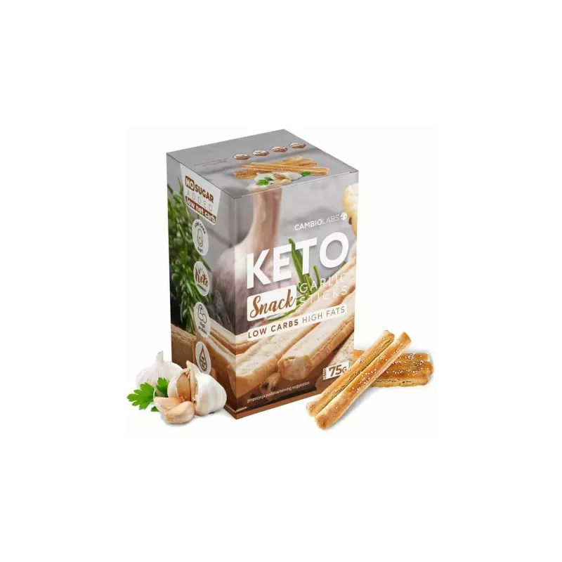 KETO Snack Paluszki Czosnkowe 75 g - CambioLabs