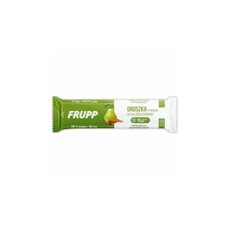 Baton Liofilizowany Gruszka - Cynamon Bezglutenowy 10 g - Frupp