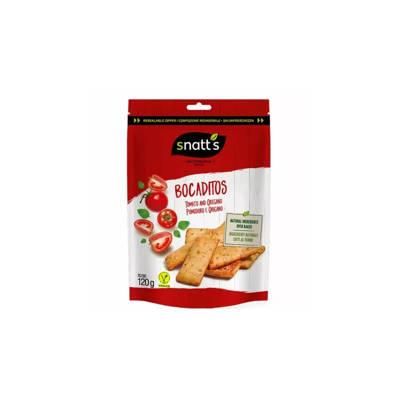 Chrupki Chlebowe z Pomidorami i Oregano 80 g - Snatts