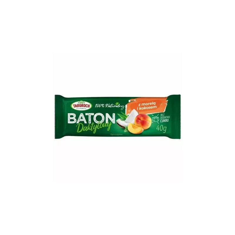 Baton Daktylowy z Kokosem i Morelami 40 g - Targroch