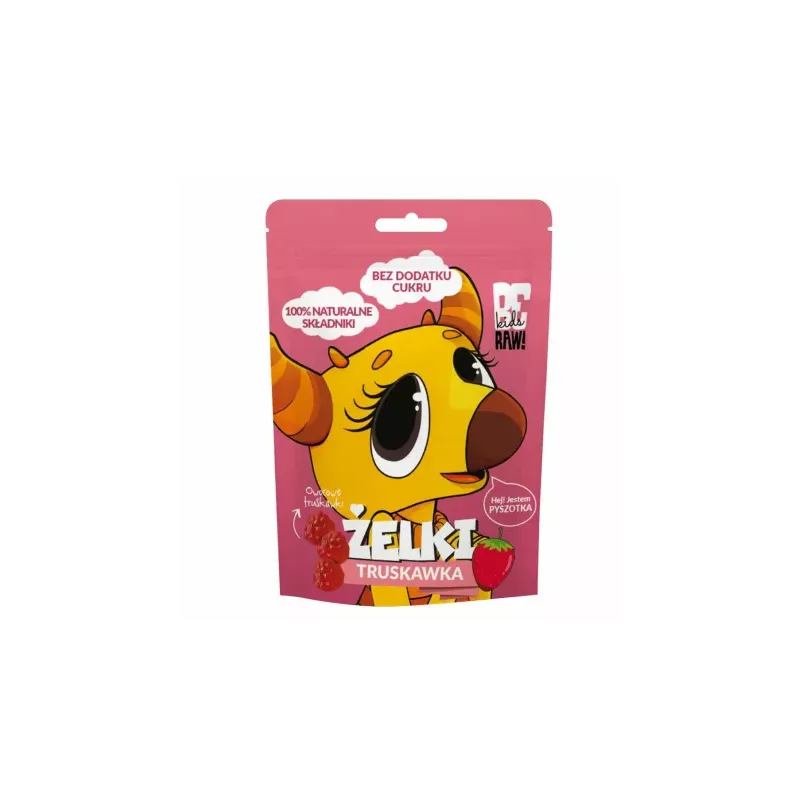 BeRaw Kids Żelki Truskawka Bez Dodatku Cukru 35 g - Purella