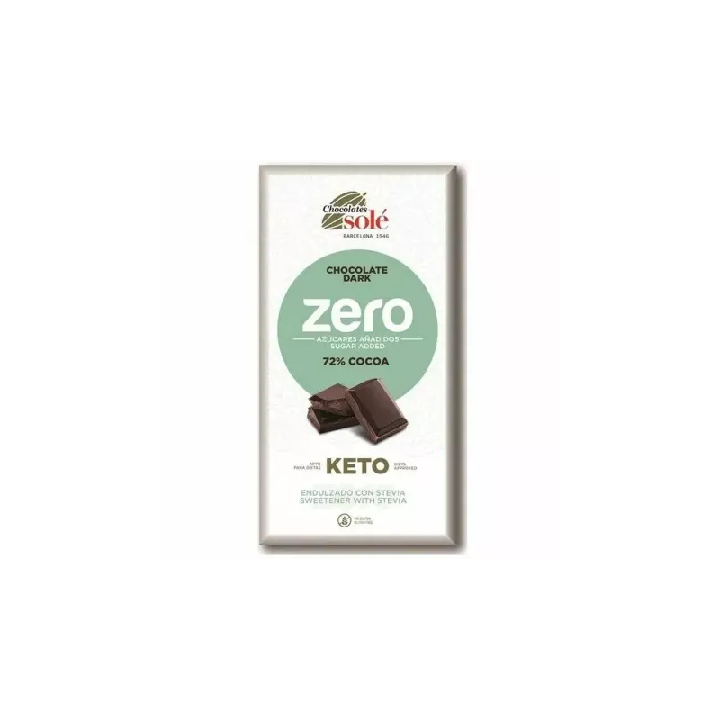 Czekolada Gorzka 72% Kakao Bez Dodatku Cukru ze Stewią KETO 100 g - Chocolates Sole
