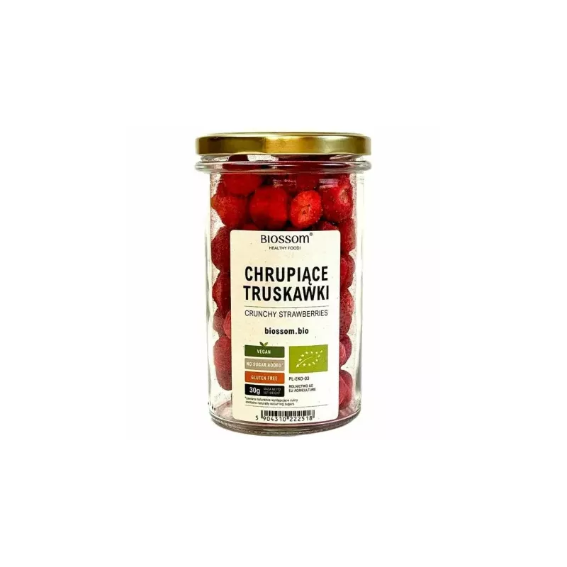 Truskawki Liofilizowane Chrupiące Bio 30 g - Biossom