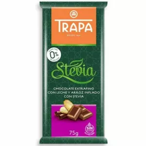 Czekolada Mleczna Crunchy ze Stewią Bez Dodatku Cukru 75 g - Trapa