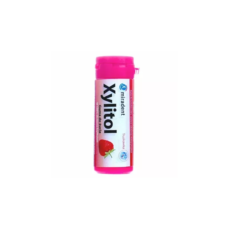 Xylitol Guma do Żucia Truskawka (30 Sztuk) - Miradent