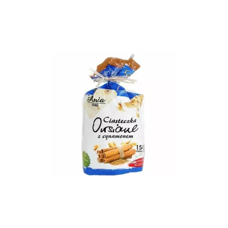 Ciasteczka Owsiane z Cynamonem Bez Dodatku Cukru 150 g - ANIA