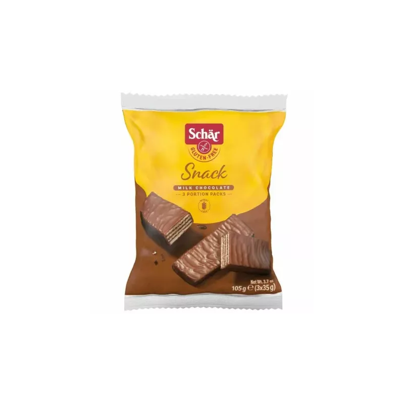 Snack Wafle w Czekoladzie Bezglutenowe 105 g (3x 35 g) - Schar