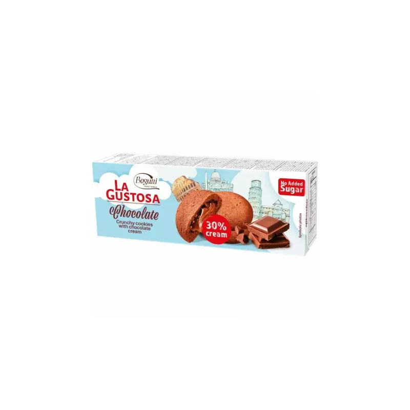 Ciastka z Kremem Czekoladowym Bez Dodatku Cukru 150 g - Bogutti