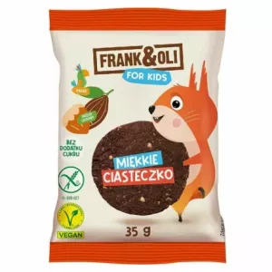 Miękkie Ciasteczko z Kakao i Pastą z Orzechów Laskowych 35 g - Frank i Oli For Kids