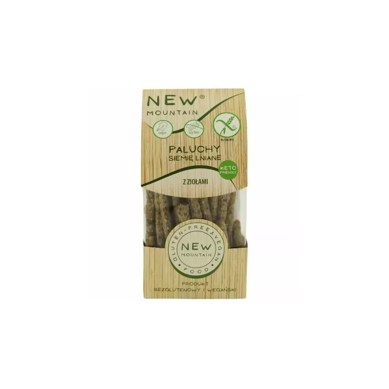 Paluchy z Siemieniem Lnianym i Ziołami Bezglutenowe 200 g - New Mountain