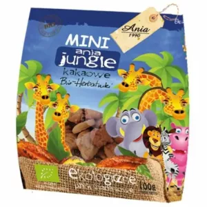 Herbatniki Kakaowe Mini Jungle Bio 100 g - Ania
