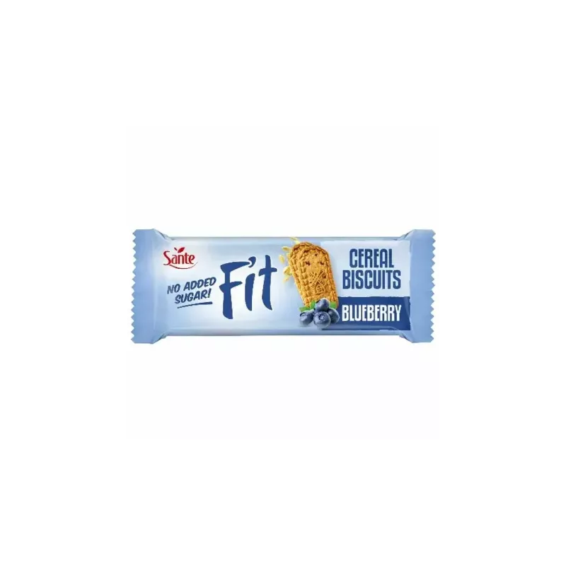 Fit Cereal Ciasteczka Zbożowe z Kostką Żelową Jagoda Granat Bez Dodatku Cukru 50 g - Sante