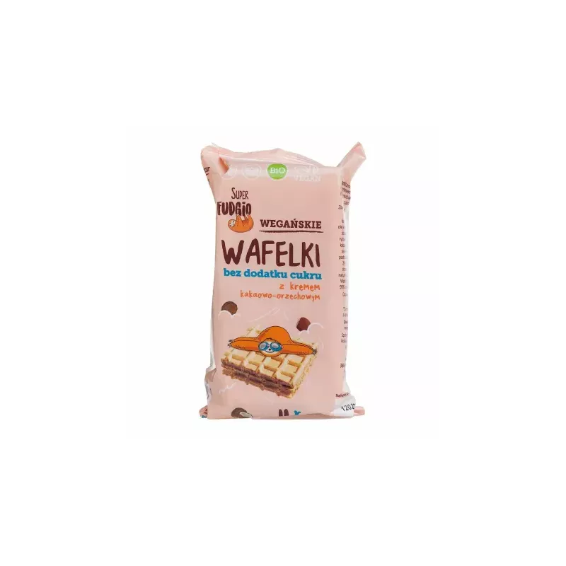 Wafelki z Kremem Kakaowo-Orzechowym Bez Cukru Bio 4x 30 g 120 g Super Fudgio