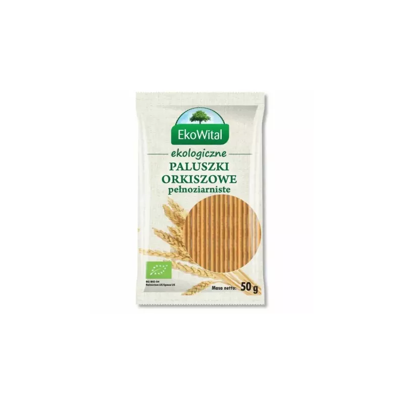 Paluszki Orkiszowe Pełnoziarniste BIO 50 g - Eko-Wital